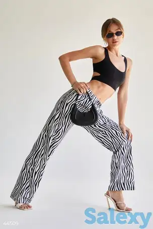 Штаны свободного кроя с принтом, фотография 1