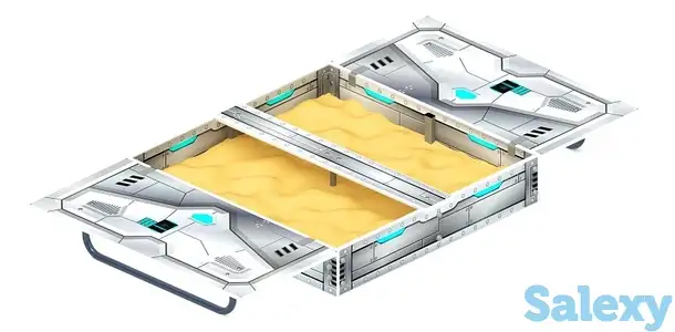 Песочница с крышкой средняя (техно) - ио 5.01.11-10, фотография 1