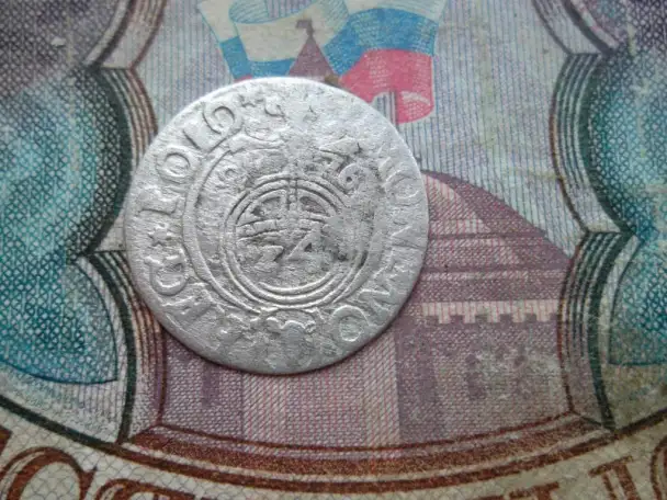 Таллера полторак 1626 года оккупация Эльблонга Эльбинга серебро, фотография 2