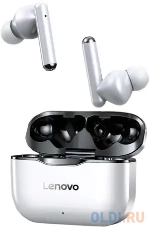Беспроводные наушники lenovo tws lp1, серый, фотография 1