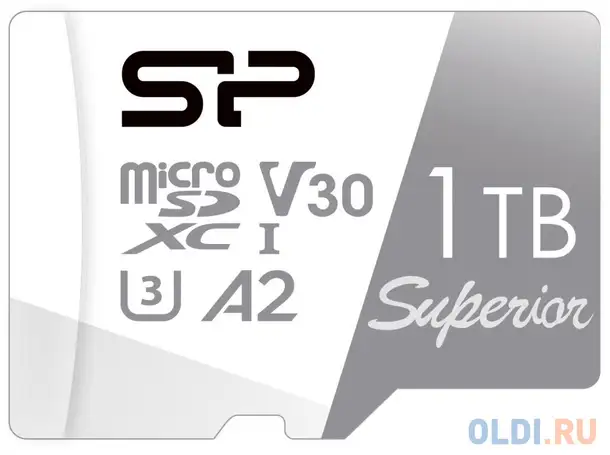 Флеш карта microsdxc 1tb class10 silicon power sp001tbstxda2v20sp superior + adapter, фотография 1