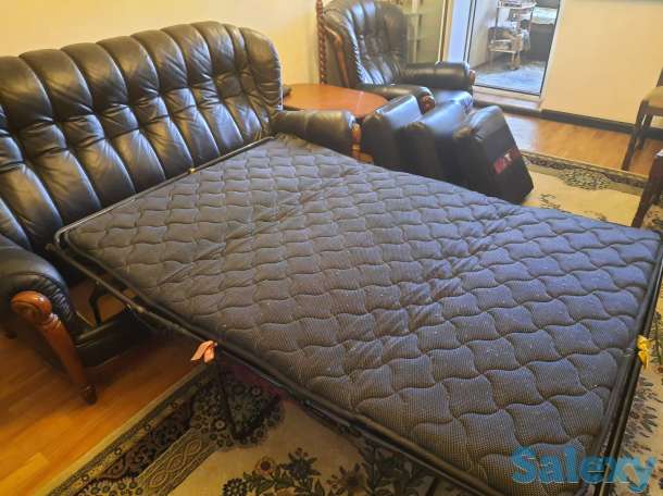 продам мягкий уголок, кожаный для гостиной, фотография 4