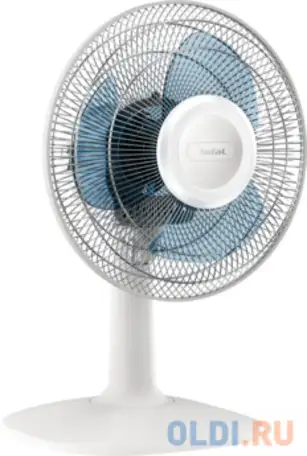Вентилятор настольный tefal vf2310f0 28вт скоростей:2 белый/голубой, фотография 1