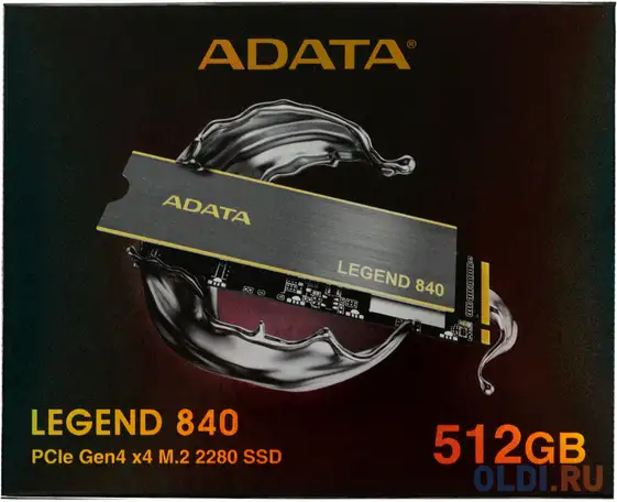 M.2 2280 512gb adata legend 840 client ssd [aleg-840-512gcs] pcie gen4x4, фотография 1