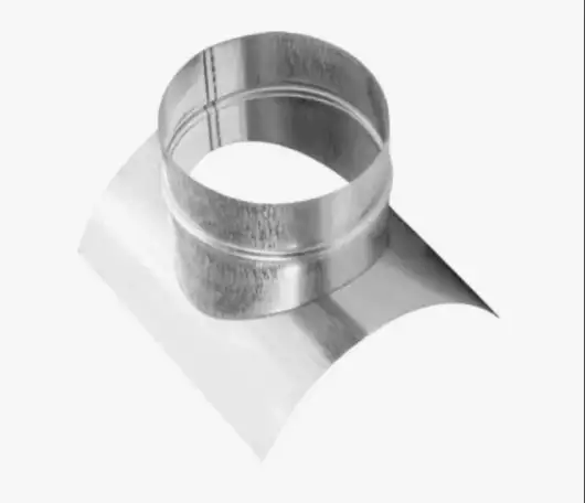 Врезка круглая для вентиляции, D 100.-1250 мм, Стенка: 0,5-0,9, Вид: прямая, Материал: оцинкованная сталь, фотография 1