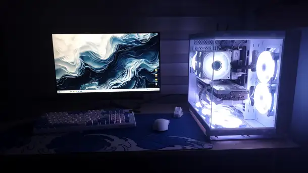 7600X RTX 4070Ti, Белый Игровой Компьютер для 2к и 4к, плюс Монитор, фотография 1