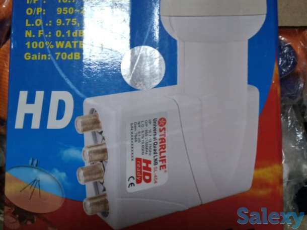 Головка спутниковая на 4 выхода конвертер Корея 100% водонепроницаемая, фотография 1