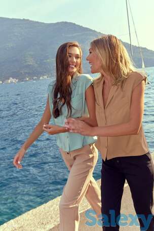 Бежевая блуза на пуговицах, фотография 1