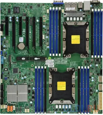 Материнская плата supermicro mbd-x11dpi-nt-b socket 3647 c622 16xddr4 4xpci-e 16x 2xpci-e, фотография 1