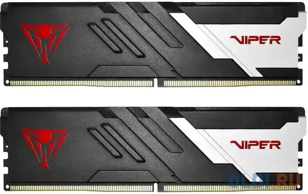 Память ddr 5 dimm 32gb (16gbx2) 6800mhz, patriot viper venom black, фотография 1