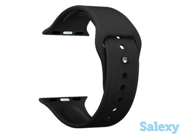 Силиконовый ремешок deppa band silicone для apple watch 38/40 mm (47122). черный, фотография 1