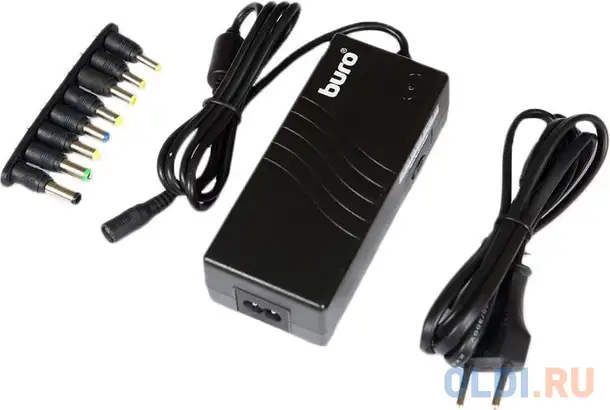 Блок питания для ноутбука buro bum-1127h70 8 переходников 70вт черный, фотография 1
