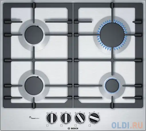 Варочная панель газовая bosch pcp6a5b90m нержавеющая сталь, фотография 1