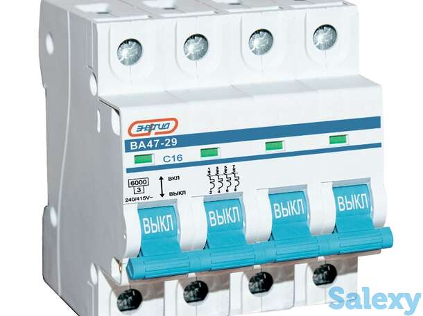 Автоматический выключатель 4P 63A ВА 47-29 Энергия, фотография 1