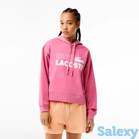Женская толстовка - худи lacoste oversize fit, фотография 1
