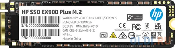 Ssd накопитель hp ex900 plus 1 tb pci-e 3.0 x4 35m34aa#abb, фотография 1