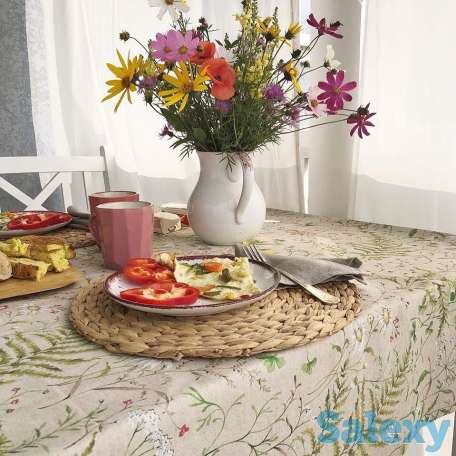 Скатерть с тефлоновым покрытием Луговые Цветы из Италии, фотография 4