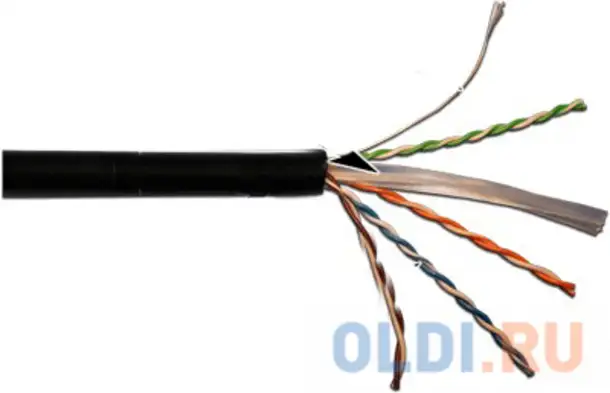 Кабель информационный lanmaster lan-6eutp-out кат.6 u/utp не экранированный 4x2x23awg pe 305м, фотография 1