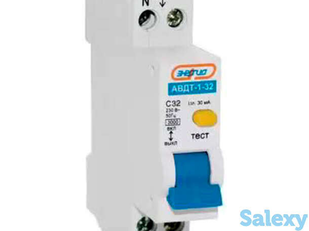 Дифавтомат АВДТ 1-32 2Р 32А 30 mA одномодульный Энергия, 6 шт, фотография 1