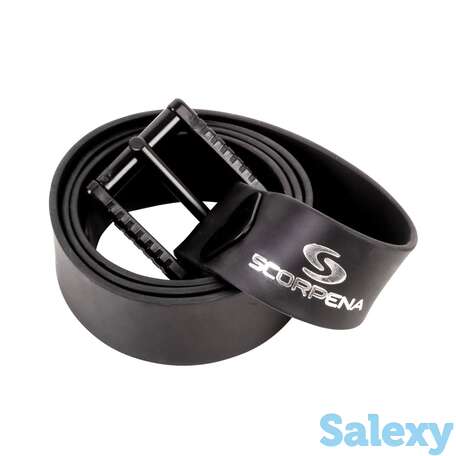 Ремень резиновый с чёрной пряжкой марсельского типа, фотография 1