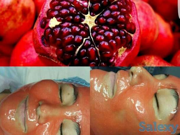 Альгинатная маска премиум с гранатом (гель + коллаген) 1000 мл+100 гр, фотография 2