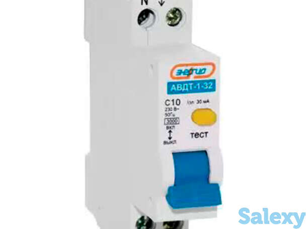 Дифавтомат АВДТ 1-32 2Р 10А 30 mA одномодульный Энергия, фотография 1
