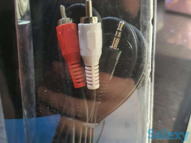 Кабель Два тюльпана и Аукс Aux, 2RCA - AUX, 1.5 метра шнур провод, фотография 1