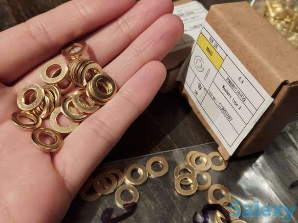 Шайбы латунные плоские без фаски DIN 125, фотография 1