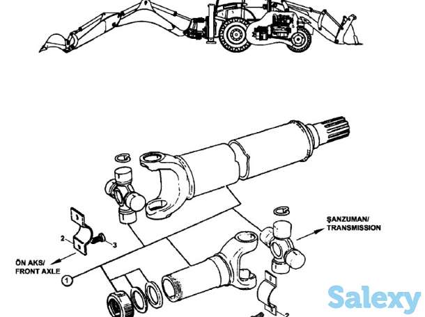 Кардан передний, задний на экскаватор-погрузчик Hidromek 102B, 102S, фотография 2
