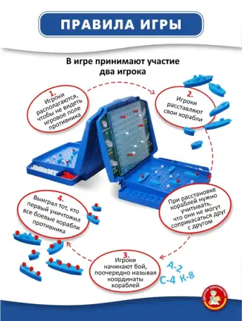 Настольная игра для детей и взрослых Морской бой, фотография 3