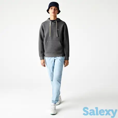 Женская худи lacoste loose fit с удобным карманом-кенгуру, фотография 1