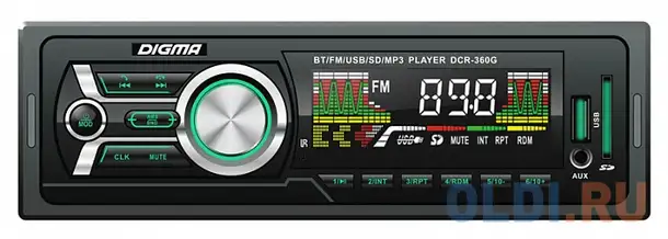 Автомагнитола digma dcr-360g 1din 4x45вт, фотография 1