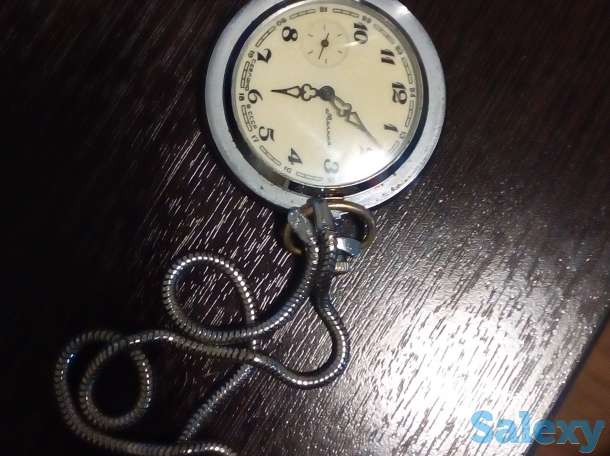 Карманные часы советские антиквар, молния, фотография 4