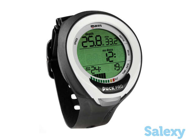 Компьютер для дайвинга mares puck pro+ - цв.бело-черный, фотография 1