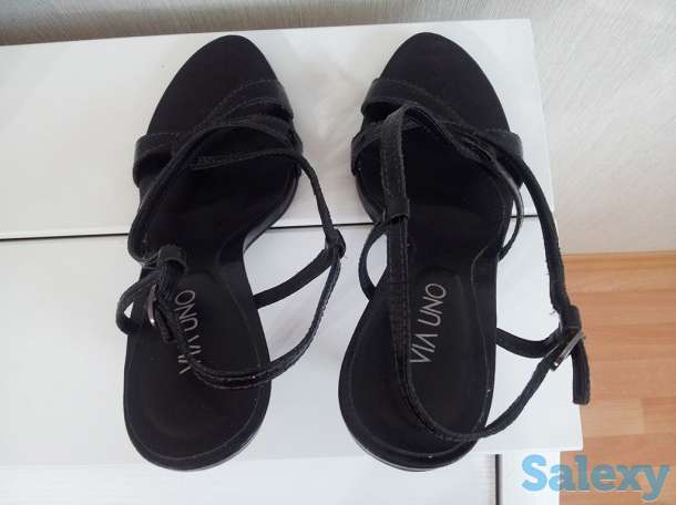 Босоножки черные Via Uno (Бразилия), недорого, фотография 4