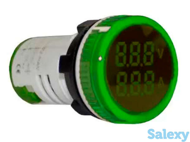 Индикатор значения напряжения и тока AD22-RAV зеленый Энергия, фотография 1