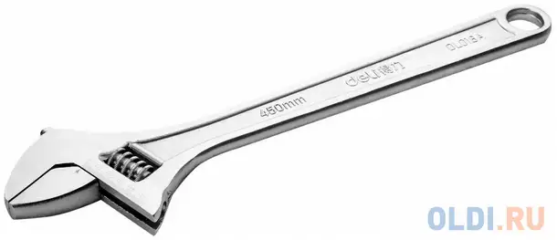 Разводной ключ deli dl018a 18" длина: 450 мм. регулируемый размер зажима:, фотография 1