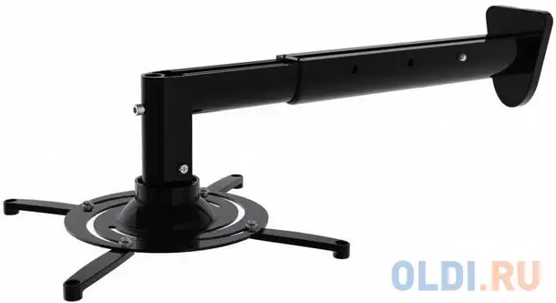 Кронштейн для проектора cactus cs-vm-pr05bl-bk черный макс.10кг настенный и потолочный поворот, фотография 1