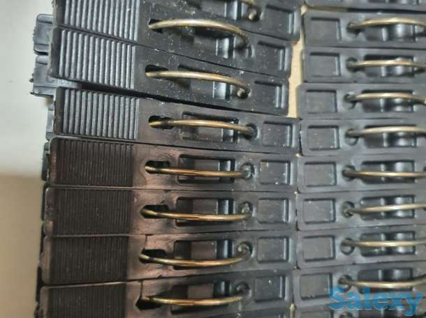 Прищепки черные упаковка 50 штук, фотография 2