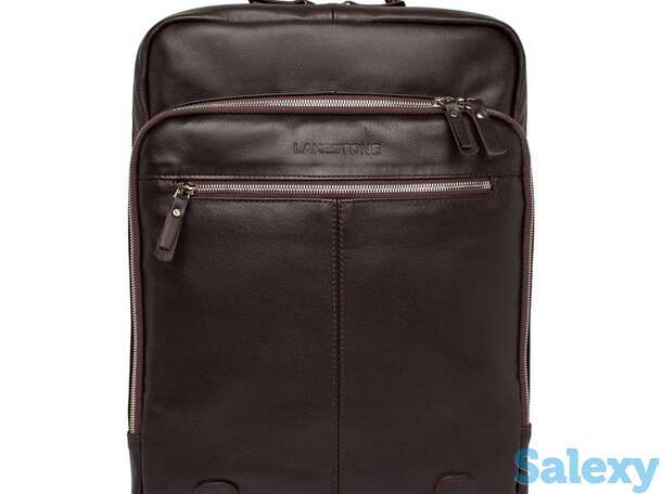 Мужской кожаный рюкзак для ноутбука salmons brown, фотография 1