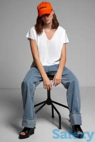 Джинсы с широкими штанинами и высокой посадкой vassa&co, фотография 1