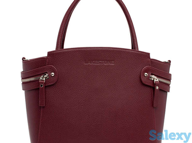 Кожаная женская сумка hacket burgundy, фотография 1