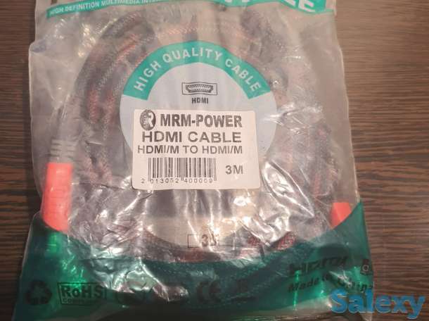 Кабель шнур High speed HDMI-HDMI провод 3м, фотография 3