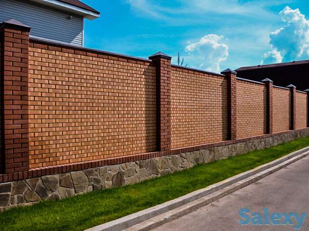   Строительство забора из кирпича, фотография 3