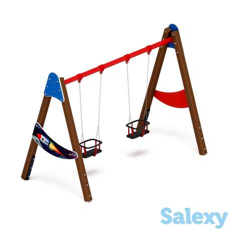 Качели уличные д2 космопорт ио 12.д.04.04.02-п, фотография 1