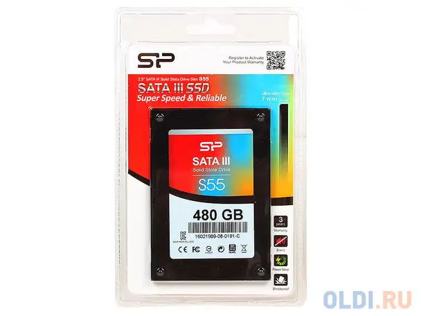 Ssd накопитель silicon power slim s55 480 gb sata-iii, фотография 1
