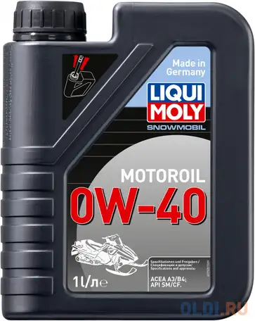 Cинтетическое моторное масло liquimoly snowmobil motoroil 0w40 1 л 7520, фотография 1