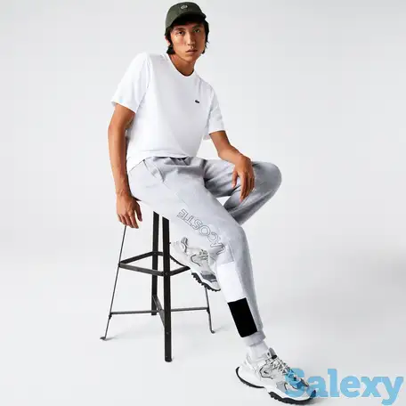 Мужские фирменные флисовые брюки lacoste для бега, фотография 1