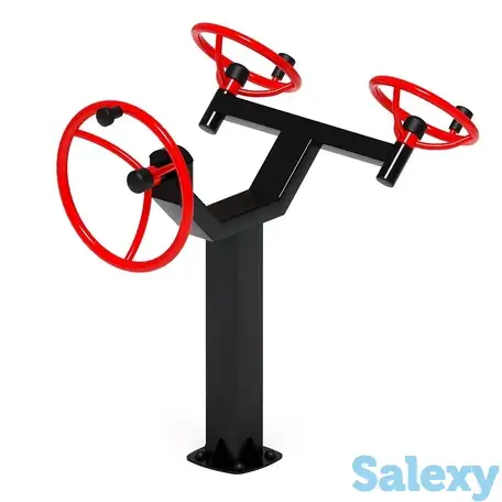 Рули (положение сидя) красный - уличный тренажер - ст 104-11, фотография 2