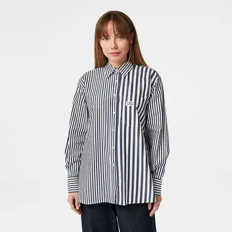 Женская рубашка lacoste x bandier из хлопкового поплина в полоску, фотография 1